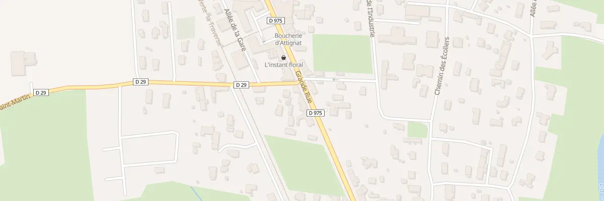 Plan de Sur la Route à Attignat