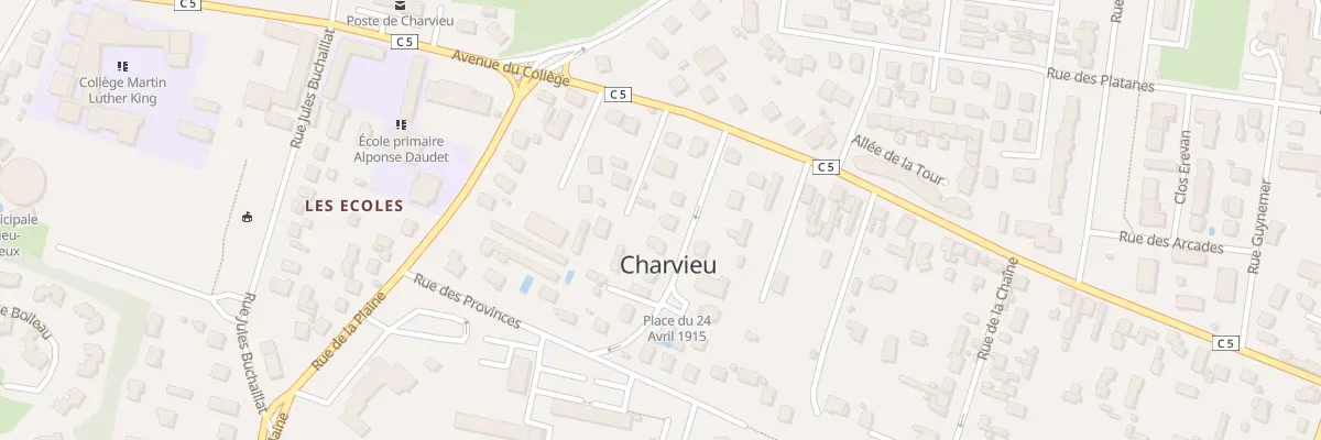 Plan du 6 Rue Neuve à Charvieu-Chavagneux