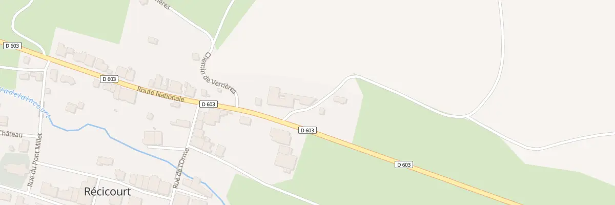 Plan du 19 Rte Nationale à Récicourt