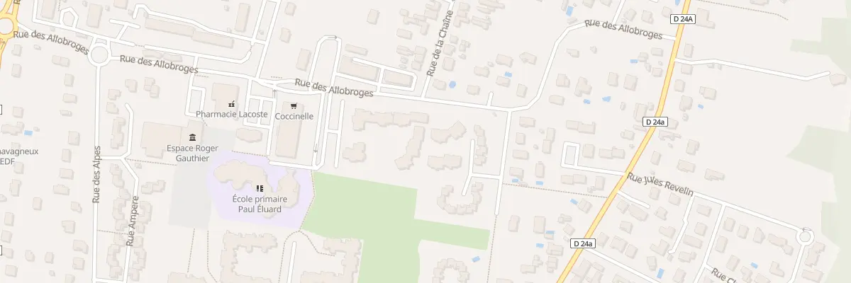 Plan du 9006 Rue des Allobroges à Charvieu-Chavagneux