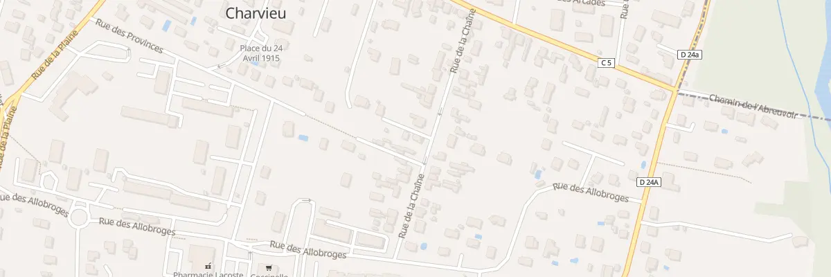 Plan du 12 Rue de la Chaine à Charvieu-Chavagneux