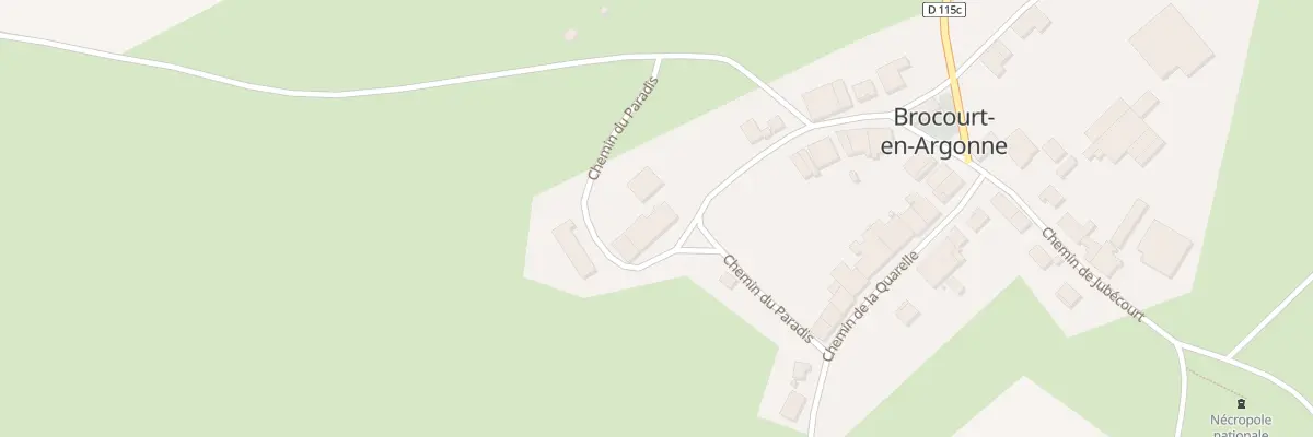 Plan du 2 Che du Paradis à Brocourt-en-Argonne