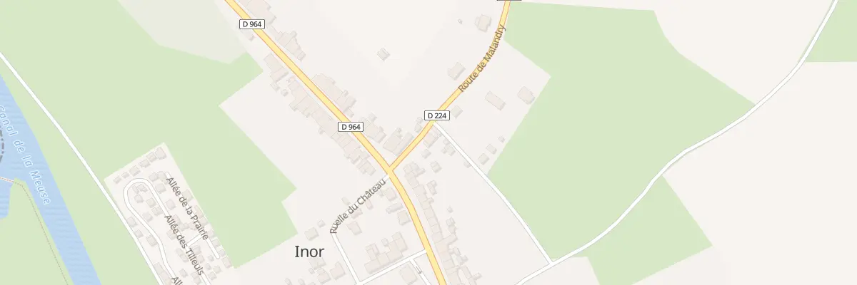 Plan du 2 Rte de Malandry à Inor