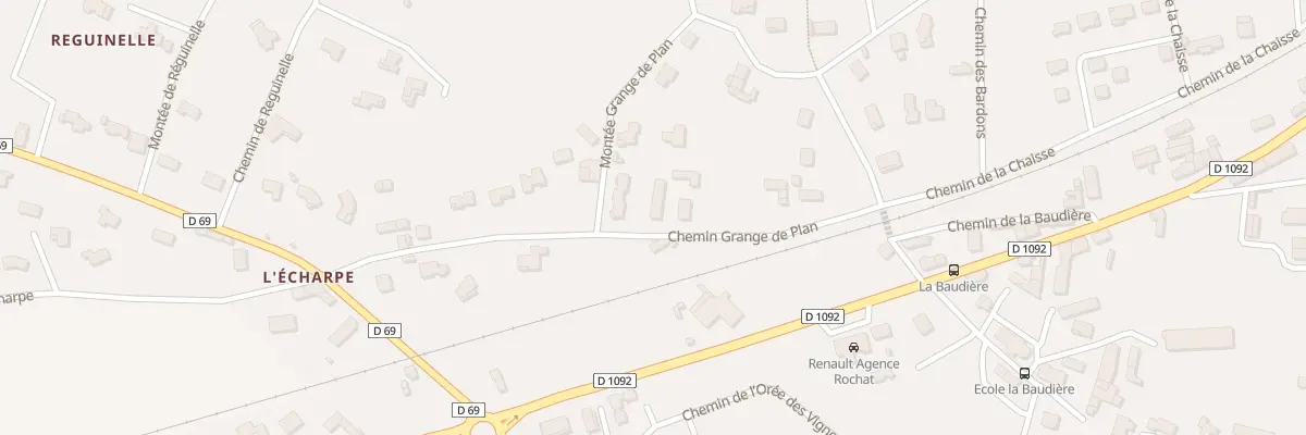 Plan du 190A Che Grange de Plan à Saint-Lattier