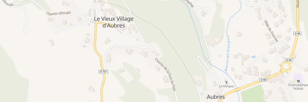 Plan du 5070B La Font du Pain à Aubres