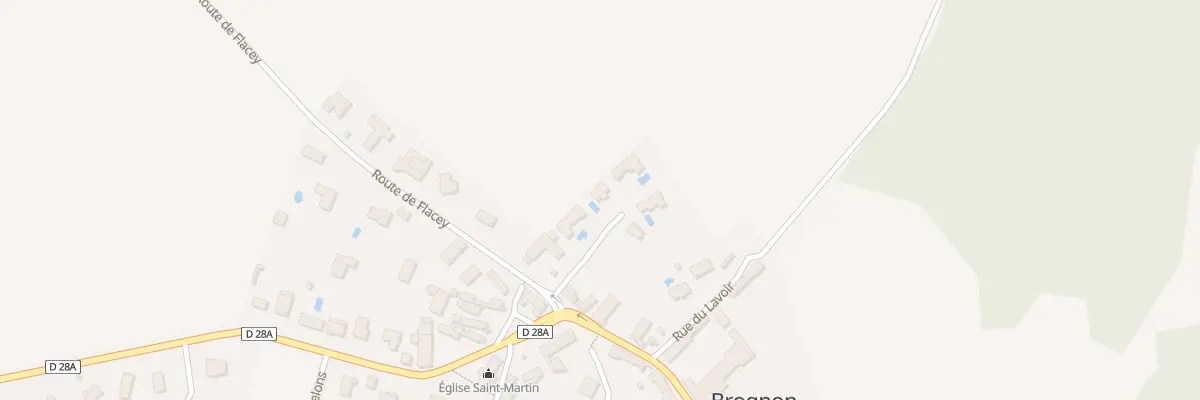 Plan du 2D Rte de Flacey à Brognon