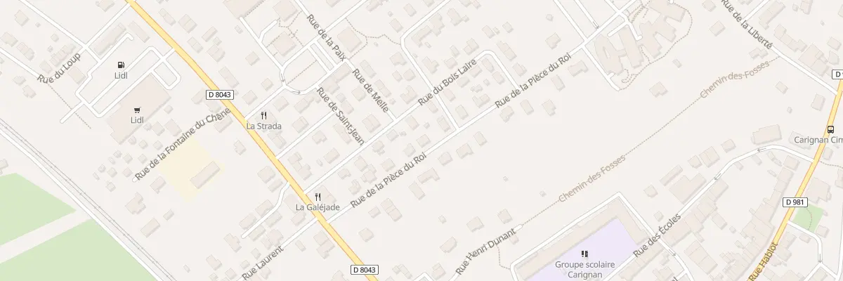 Plan du 11 Rue de la Piece du Roi à Carignan