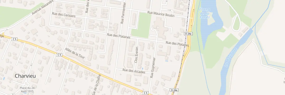 Plan du 5 Rue des Platanes à Charvieu-Chavagneux