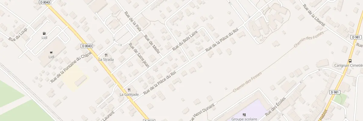 Plan du 13 Rue de la Piece du Roi à Carignan