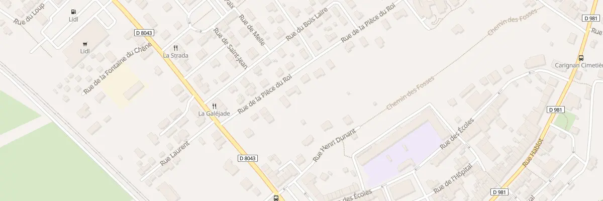 Plan du 6 Rue de la Piece du Roi à Carignan