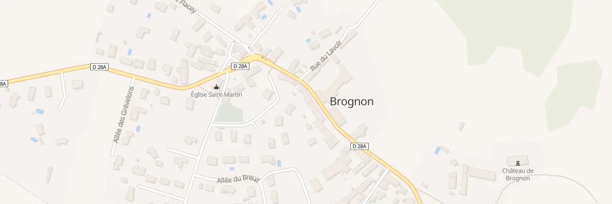 Plan du 4 Rte de Beire le Châtel à Brognon