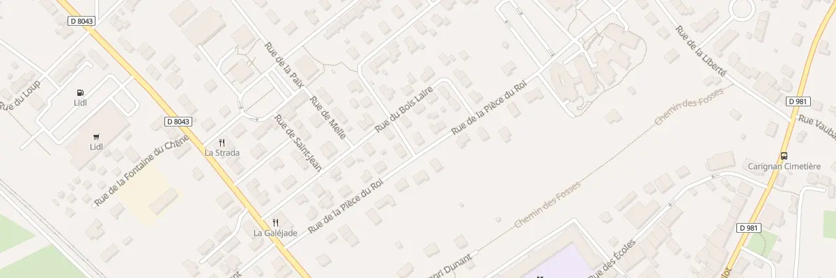 Plan du 15 Rue de la Piece du Roi à Carignan