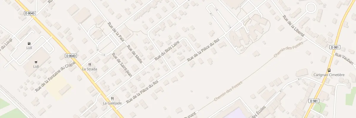Plan du 17 Rue de la Piece du Roi à Carignan