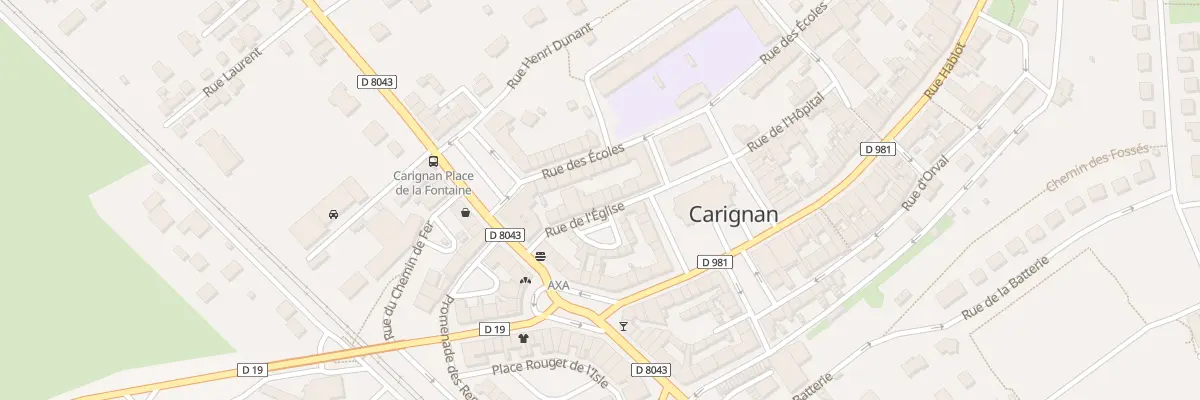 Plan du 8 Rue de l’église à Carignan