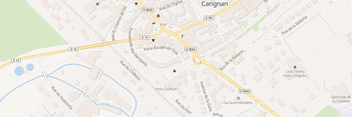 Plan du 1 Prom des Remparts à Carignan