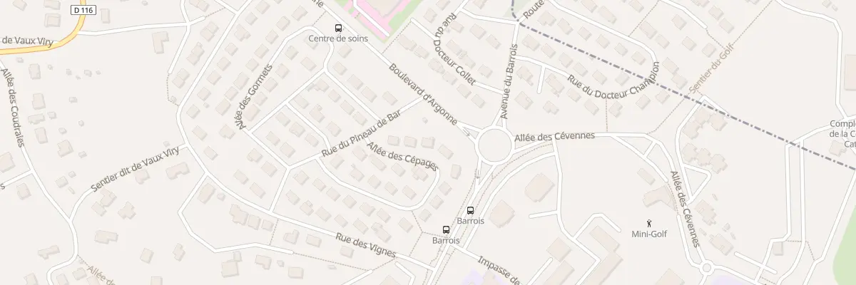 Plan du 25 All des Cépages à Bar-le-Duc