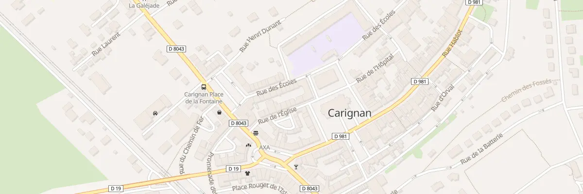 Plan du 14 Rue des Ecoles à Carignan