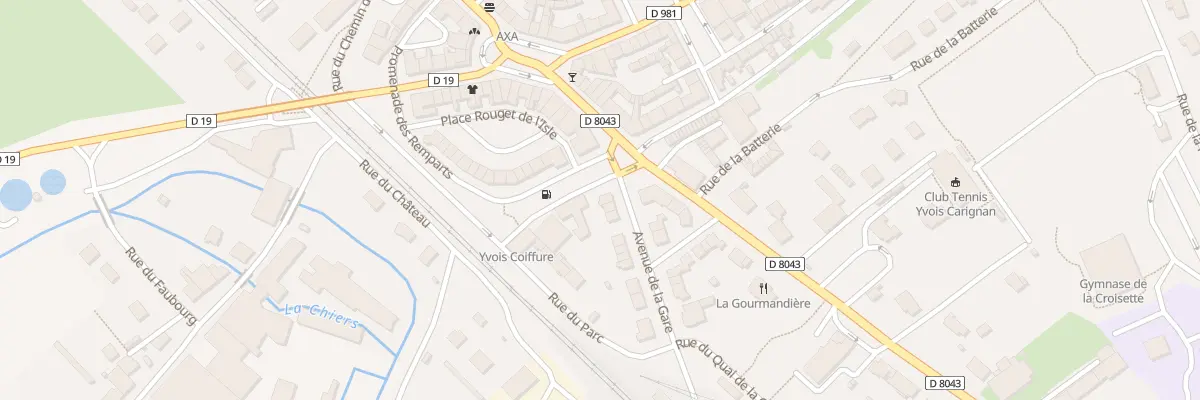 Plan du 2 Av de la Gare à Carignan