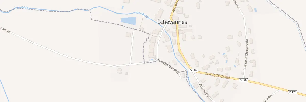 Plan du 8 Rue d’Is - sur - Tille à Échevannes