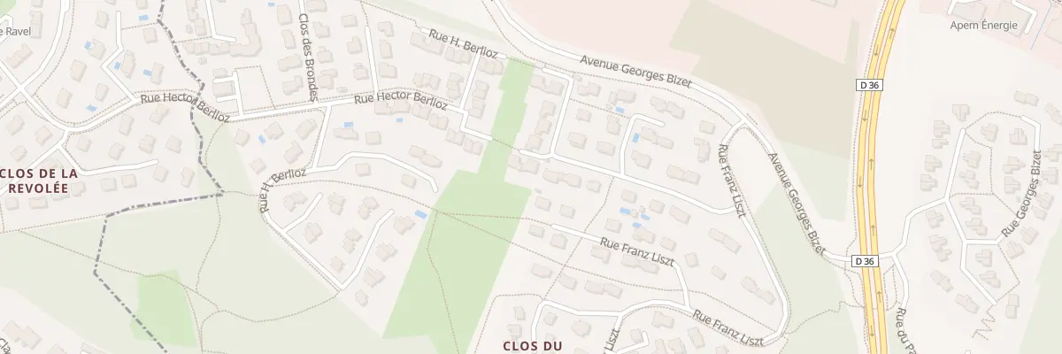 Plan du 10 Rue Franz Liszt à Vaulx-Milieu