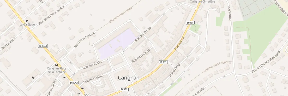 Plan du 1 Rue de l’Hopital à Carignan
