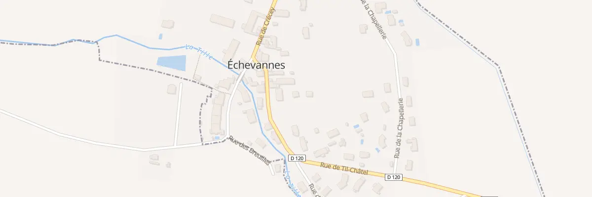 Plan du 7 Rue de Til-Châtel à Échevannes
