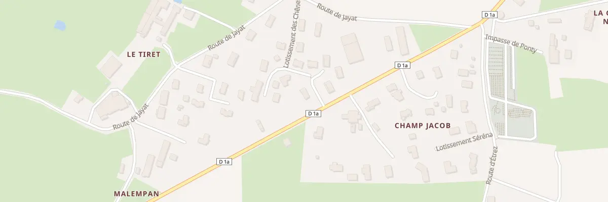 Plan du 232 Rte de Montrevel à Foissiat