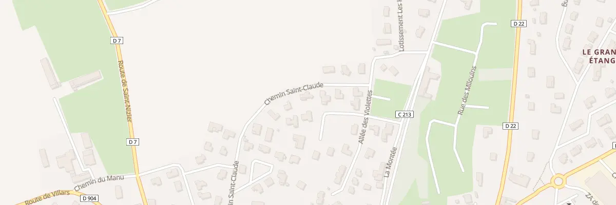 Plan du 298 Che de Saint Claude à Chalamont