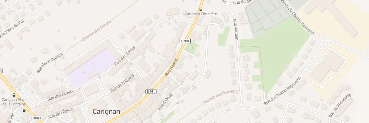Plan du 84 Rue Hablot à Carignan