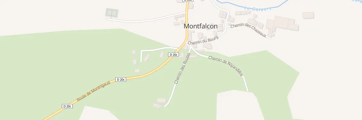 Plan du 38 Che des Routes à Montfalcon