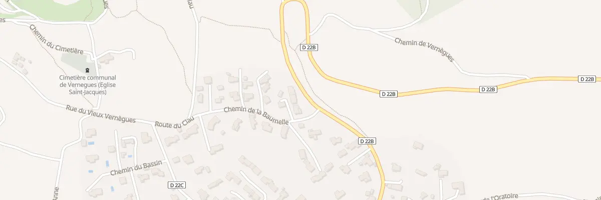 Plan du 9202 Che de la Baumelle à Vernègues