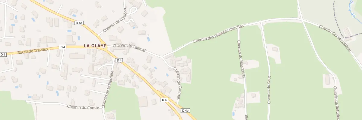 Plan du 98 Che de Catimel à Pérouges