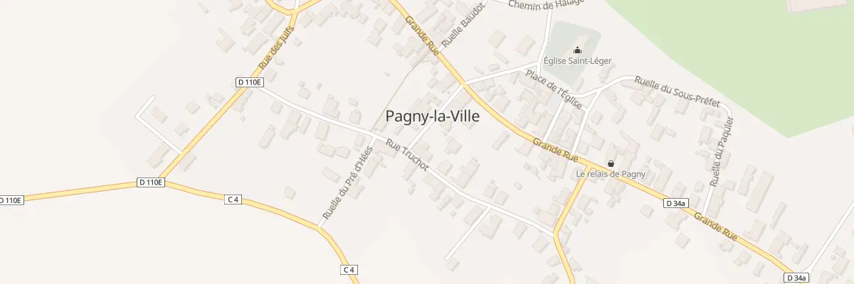 Plan du 11 Rue de l’Eglise à Pagny-la-Ville