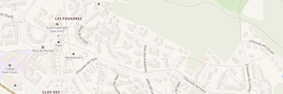Plan du 8 All des Aubepines à Villefontaine