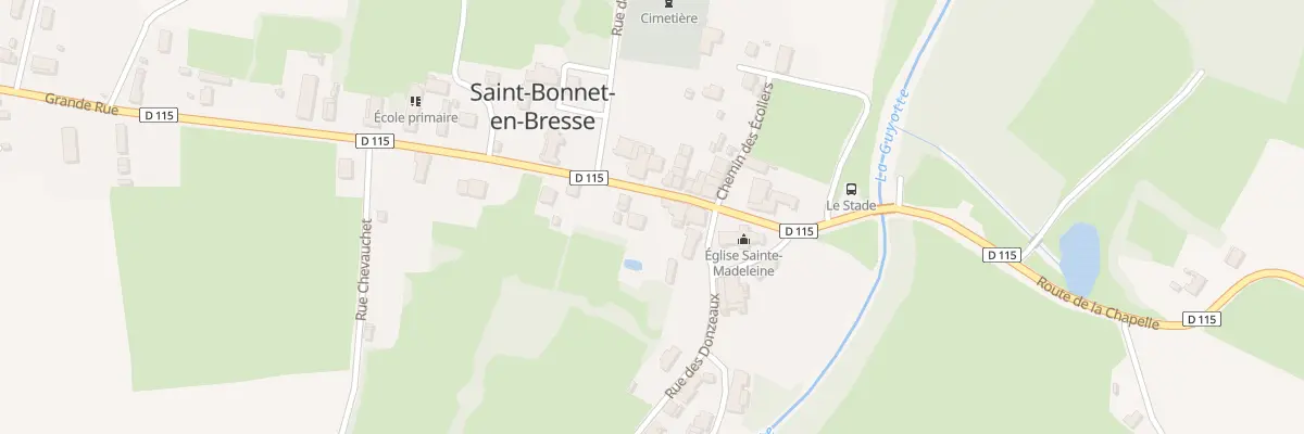 Plan du 3 Rue Grande Rue à Saint-Bonnet-en-Bresse