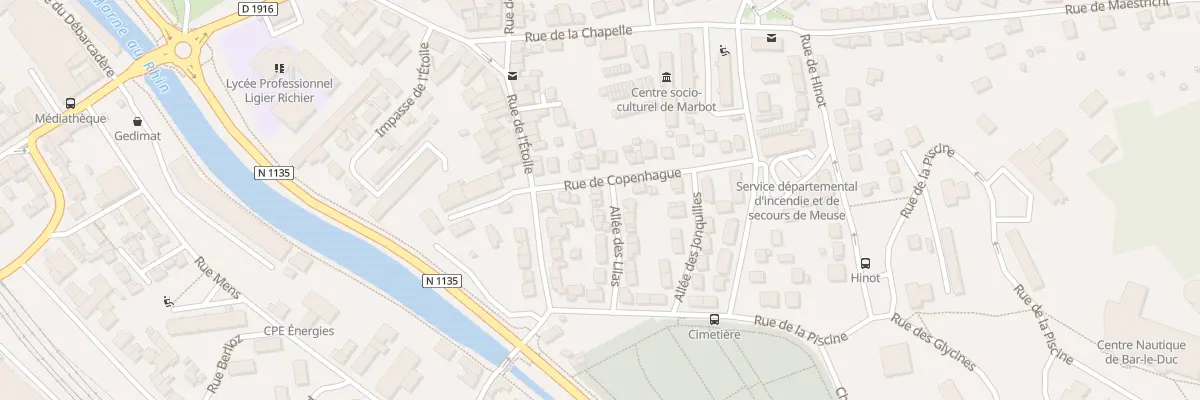 Plan du 1 All des Lilas à Bar-le-Duc