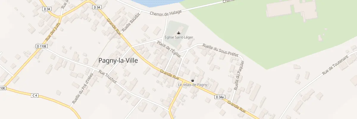 Plan du 2 Rue de la Place à Pagny-la-Ville
