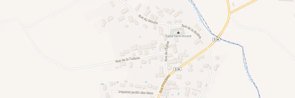Plan du 8 Rue de la Tuilerie à Aubigny-en-Plaine