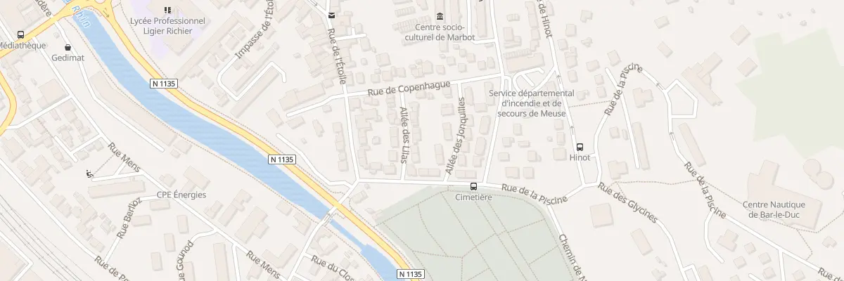 Plan du 8 All des Lilas à Bar-le-Duc