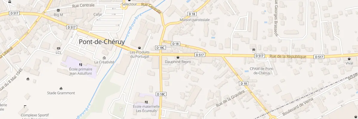 Plan du 40 Rue de la République à Pont-de-Chéruy