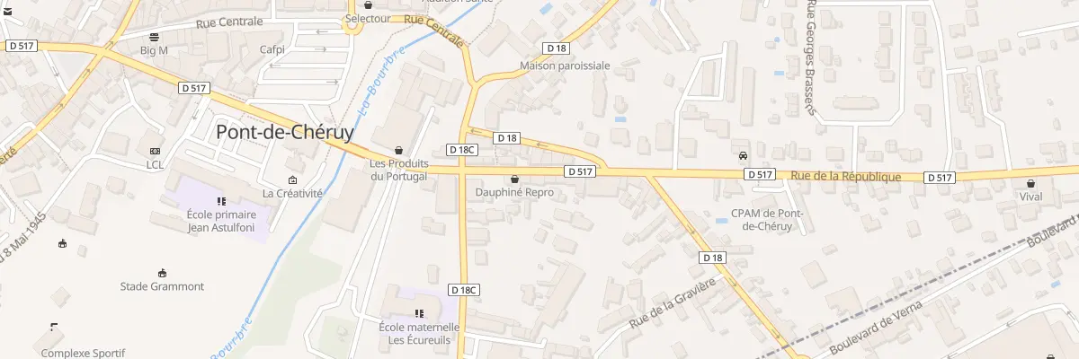 Plan du 44 Rue de la République à Pont-de-Chéruy