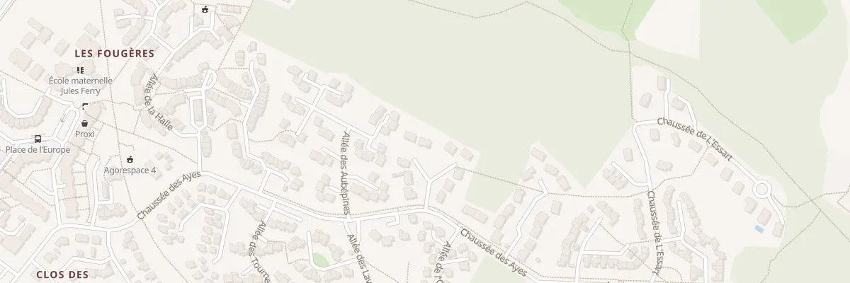Plan du 5 All des Erables à Villefontaine