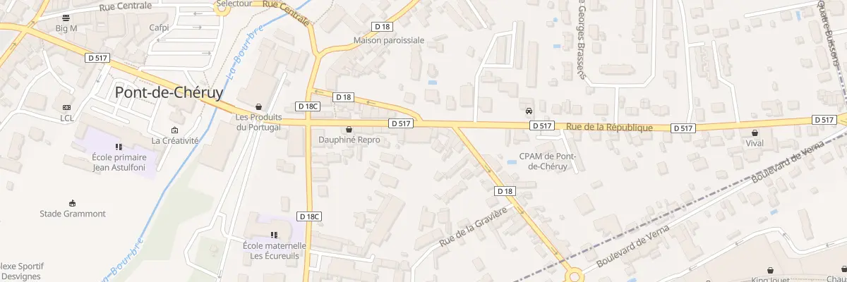 Plan du 54 Rue de la Republique à Villemoirieu