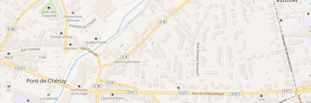 Plan du 9002 Rue Giffard à Pont-de-Chéruy