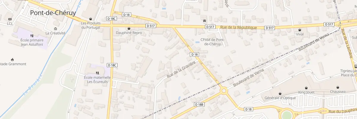 Plan du 20 Rue César Sornin à Pont-de-Chéruy