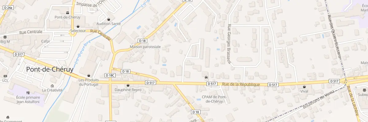 Plan du 35 Rue de la République à Pont-de-Chéruy