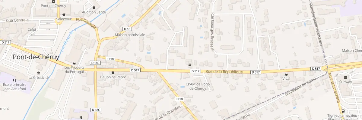 Plan du 39 Rue de la République à Pont-de-Chéruy