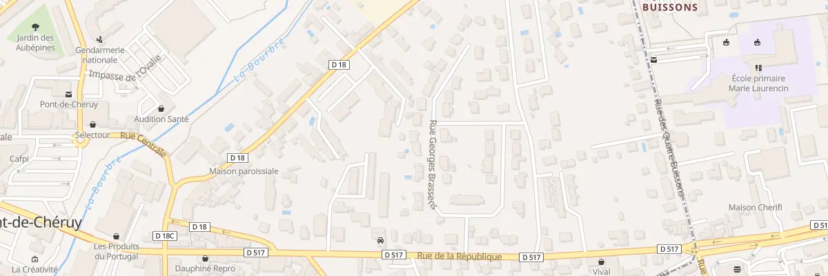Plan du 11 Rue Georges Brassens à Pont-de-Chéruy