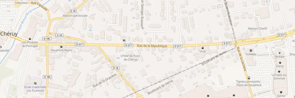 Plan du 72 Rue de la République à Pont-de-Chéruy