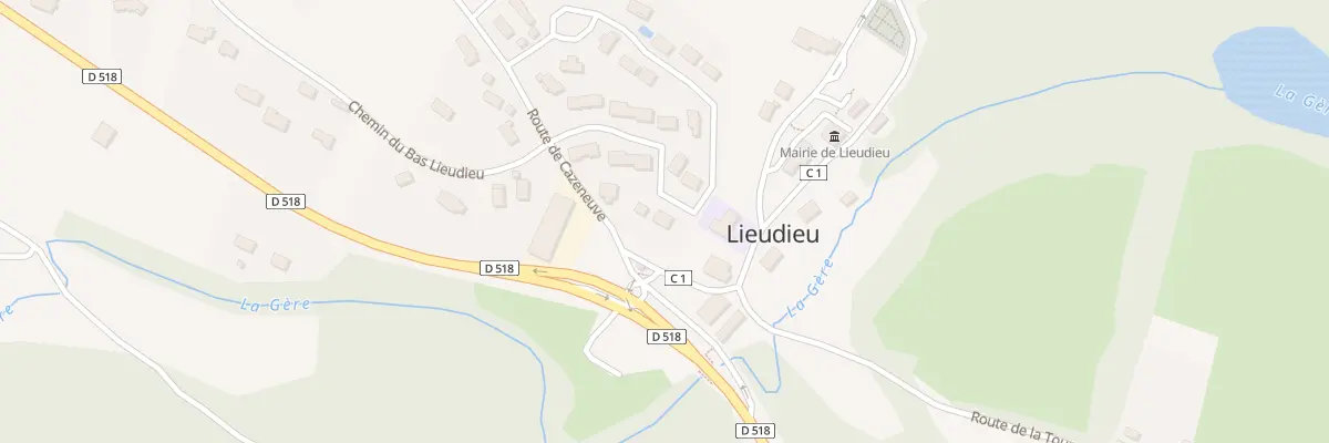 Plan du 132 Rte de Cazeneuve à Lieudieu